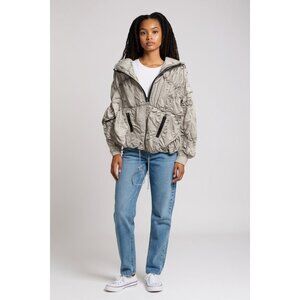 New Free People FP Movement Happy Camper Pullover Jacket Size XS Rare Gray